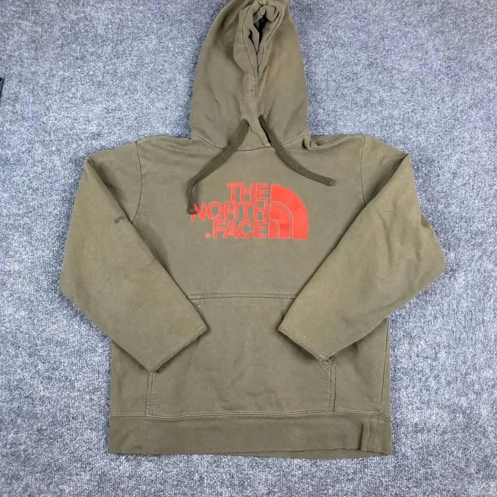 The North Face Sweatshirt Mens Size Large Green Logo‎ Crewneck Casual